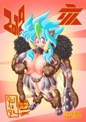 breasts clothed clothing erect_nipples erect_nipples_under_clothes female female_focus female_only huge_breasts humanoid_robot light-skinned_female light_skin robopon robot_girl tagme tamori_hataru voluptuous wide_hips year_of_the_pig