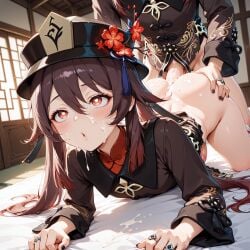 ai_generated anal anal_sex big_ass big_dick big_penis brown_hair crossdressing femboy flat_chest flat_chested gay genderswap_(ftm) genshin_impact hoyoverse hu_tao_(genshin_impact) lips long_hair male male_only mihoyo otoko_no_ko otokonoko penis rule_63 sex sissy tomgirl trap twink uncensored veiny_penis video_game_character video_games yaoi