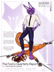 anthro ball_gag blindfold bondage canid canine dominant duo female fox gag hi_res immobilization klemens lagomorph leporid male male/female mammal office rabbit