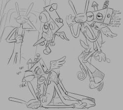 anal anal_sex animal_genitalia big_penis blush chimeracocks desperation feeldoe jax_(the_amazing_digital_circus) lagomorph_penis precum_drip rabbit sleep_molestation sleep_sex somnophilia sweatdrop the_amazing_digital_circus undressing_another zooble_(the_amazing_digital_circus)