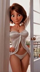 ai_generated animated ass aunt_cass big_hero_6 breasts dancing panties