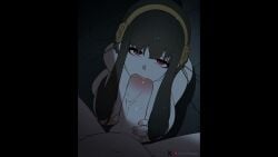 1boy 1girls 2d animated black_hair blowjob breasts fellatio female greatodoggo light-skinned_female light-skinned_male light_skin male male_pov mature_female milf moaning oral oral_sex pov shorter_than_30_seconds sound spy_x_family tagme thorn_princess video yor_briar yor_forger