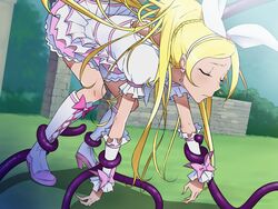 blonde_hair clothing cure_rhythm dress female highres ice_place magical_girl minamino_kanade precure pretty_cure rape suite_precure tentacle