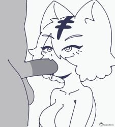 animated anthro balls ballsack bedroom_eyes big_breasts big_penis blank_background blowjob blowjob_face blowjob_only breasts breasts_out_of_frame dark-skinned_male eyeliner faceless_male fellatio fellatio_from_anthro looking_at_partner looking_up male/female naked naked_female oral oral_masturbation oral_sex penis penis_in_mouth rishmimu saliva_drip saliva_on_penis short_hair sucking sucking_penis suzu_(rishmimu) tiger_girl torso voider_(artist) voiderino voidovoiderino white_background white_fur