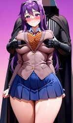 1boy 1boy1girls 1female 1girls 1male 1man 1woman ai ai-created ai_art ai_assisted ai_generated blazer blush breasts cape clothed clothed_female clothed_male cute cute_face doki_doki_literature_club female gloves grabbing_breasts grabbing_tits holding_boobs holding_breast huge_boobs huge_breasts lewd no_sex pretty_girl purple_eyes purple_hair school_uniform schoolgirl secretly_loves_it sexy skirt soft soft_breasts squish squishy vest wide_hips wide_thighs yuri yuri_(doki_doki_literature_club)