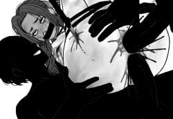 aerith_gainsborough anal_sex anus bite_mark blood_splatter bluesalm0n broken_nose bruised bruises cuts_on_chest double_penetration eyes_rolling_back female final_fantasy_vii final_fantasy_vii_remake focus_on_ass focus_on_pussy gore guro knife legs_over_head looking_at_another monochrome naked noose nosebleed pussy raped_female ryona scared_expression smiling square_enix stabbed taped_mouth terrified tied_up vaginal_penetration