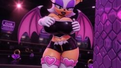 1girls 3d 3d_(artwork) ai_generated animated anthro areolae ass big_breasts breasts chiropteran female female_only music nipples nude nude_female pussy rouge_the_bat sega sonic_(series) sound sound_warning tagme twerking undressing unknown_artist video white_fur wings