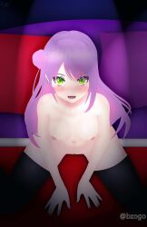 1girls areola areolae average_breasts black_legwear black_stockings black_thigh_highs black_thighhighs blush blush_face blushing_at_viewer blushing_female breasts bzogo female fingernails green-eyed_female green_eyes hair_bun half_naked half_nude hololive legs_apart legs_spread legwear medium_breasts nail_polish nails naked naked_female naked_woman nipples nude nude_female nudity open_mouth open_mouth_smile parted_lips pink_areola pink_areolae pink_nipples purple-haired_female purple_fingernails purple_hair purple_nail_polish purple_nails semi_nude side_up_bun single_hair_bun single_side_bun smile smiley_face smiling smiling_at_viewer spread_legs spreading_legs spreading_thighs stockings thigh_highs thighhighs tongue topless topless_female towa virtual_youtuber vtuber vtuberfanart