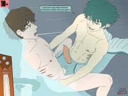 2boys cavern cervical_contact cervix cervucalcervical_penetration cyles_cinning dominant_bottom dominant_penetrated drool fin fish fish_boy fish_eggs fish_tail forced_penetration forced_to_penetrate gay gills in_water inside_vagina inside_view male/male male_only maleherm mermaid merman original original_artwork original_character original_characters penis power_bottom prehensile_penis shallow_water submissive_penetrating submissive_top text text_box uterus water