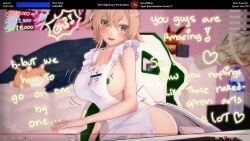 big_breasts brown_hair comic comic_page cute green_eyes jurayn nimi_nightmare nurse streaming vtuber