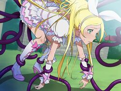 blonde_hair censored clothing cure_rhythm dress female highres ice_place magical_girl minamino_kanade precure pretty_cure rape suite_precure tentacle