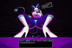 1girls ass ass_visible_through_thighs big_ass big_breasts big_butt black_background blue_ears blue_skin breasts butt_visible_through_thighs cat_ears cat_girl cat_humanoid cat_tail catgirl crouching crouching_female deltarune deltarune_chapter_2 female female_focus giantess giantess_growth high_heel_boots high_heels hips kris_(deltarune) legs_spread legs_spreading macro macro_female macrophilia micro_female micro_male panties pixel_(artwork) pixel_art pixelated purple_background purple_light purple_lighting ralsei size_difference spread_legs susie_(deltarune) tail tasque_manager_(deltarune) thick_ass thick_legs thick_thighs thighs turbado underwear video_games view_from_below viewed_from_below white_boots white_gloves white_skin wide_hipped_anthro wide_hipped_female wide_hips wide_thighs yellow_eyes