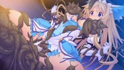 blonde_hair blue_eyes blush breast_sucking breasts clothing_aside elbow_gloves erika_la_etienne female game_cg gloves kourin_tenshi_en_ciel_rena large_breasts large_variant_set long_hair magical_girl medium_breasts nipples non-web_source official_art panties panties_aside rape restrained saitou_natsuki self-datamine slime_(substance) slug solo spread_legs suhamaya tentacle tentacle_sex torn_clothes torn_panties underwear variant_set white_gloves