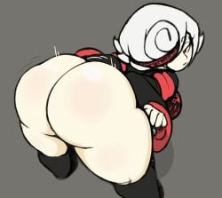 aged_up artificial_intelligence big_ass big_ass_(female) big_breasts female female_only hair jascoe-sauce looking_back presenting_ass presenting_hindquarters pulled_up_dress rear_view red_eyes sage_(sonic_frontiers) shortstack solo sonic_(series) sonic_the_hedgehog_(series) thick_ass thick_thighs white_hair