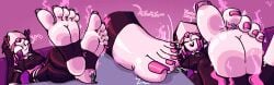 1boy 1girl1boy 1girls anon between_toes feet feet_focus female female_focus fnf fnf_mods foot_domination foot_fetish foot_play foot_worship footwear friday_night_funkin friday_night_funkin_mod giantess giantess_feet legs legs_tied legwear long_toenails macro macro_female micro_male mid-fight_masses painted_toenails pink_feet pink_skin pixel_art pixelated sarvente_(dokki.doodlez) sarvente_(friday_night_funkin) size_difference smelly_feet sole_female soles soles_fetish stockings toenails toes turbado