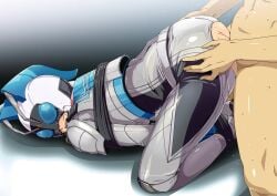 1boy 1boy1girl 1girls arms_bound ass ass_bigger_than_head ass_cleavage ass_crack ass_grab bodysuit bound bound_arms bound_legs broken_helmet captured captured_heroine cg cg_art cleavage crotch_cutout crotchless_bodysuit defeated defeated_heroine doggy_style faceless_male fat_ass greco_roman_(spiral_brain) hand_on_ass helmet helmet_with_visor heroine heroine_in_trouble kamen_rider kamen_rider_fourze_(series) kamen_rider_nadeshiko male/female male_hand_on_ass male_penetrating male_penetrating_female nadeshiko_(kamen_rider_fourze) nude nude_male nude_male_clothed_female open_mouth penetration penis penis_in_pussy rape raped_superheroine sex sex_from_behind sexy sexy_pose shiny_bodysuit silver_bodysuit straight thick thick_ass thick_thighs thighhighs thighs tokusatsu torn_bodysuit unseen_male_face wide_hips