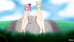 2d 2d_(artwork) 2d_artwork 2girls adult adult_female areola areolae arm_support bare_arms bare_belly bare_breasts bare_chest bare_hands bare_hips bare_knees bare_legs bare_midriff bare_navel bare_nipples bare_pussy bare_shoulders bare_skin bare_thighs bare_tits bare_torso belly belly_button big_breasts blue_sky blush blush_face blushing_at_viewer blushing_female branch_horn branch_horns breasts busty busty_female busty_girl busty_teen bzogo calves ceres_fauna cleft_of_venus closed_mouth_smile clouds collarbone completely_naked completely_naked_female completely_nude completely_nude_female curvaceous curvaceous_body curvaceous_female curvaceous_figure curvaceous_hips curvy curvy_body curvy_female curvy_figure curvy_hips day daylight daytime digital digital_art digital_drawing digital_drawing_(artwork) digital_media digital_media_(artwork) drawing exposed_arms exposed_belly exposed_breasts exposed_chest exposed_hips exposed_legs exposed_midriff exposed_navel exposed_nipples exposed_pussy exposed_shoulders exposed_skin exposed_thighs exposed_torso female female_focus female_only female_pubic_hair fingernails fingers flat_belly flat_breasts flat_chest flat_chested flower flower_hair_ornament flower_in_hair flower_on_head full_body fully_naked fully_nude green-haired_female green_fingernails green_hair green_nail_polish green_nails groin hair_between_eyes hair_ornament hair_ornaments high_resolution highres horn horns hourglass_figure knees large_boobs large_breasts lean_figure legs legs_closed legs_together light_smile linea_alba long_hair looking_at_viewer mature mature_female midriff multiple_females multiple_girls nail_polish nails naked naked_female naked_woman narrow_waist navel nijisanji nijisanji_en nipples nude nude_female nudity open_mouth open_mouth_smile outdoor outdoor_nudity outdoors outside parted_bangs parted_lips petite petite_body petite_breasts petite_female petite_girl petite_tits pink-haired_female pink_areola pink_areolae pink_hair pink_hair_female pink_nipples pubes pubes_exposed pubic_hair pussy pussy_hair pussy_lips red-eyed_female red_eyes red_fingernails red_nail_polish red_nails rosemi_lovelock shoulders sideboob sitting skinny skinny_female skinny_girl skinny_waist sky slender_body slender_waist slim_female slim_waist small_breast small_breasts smile smiley_face smiling smiling_at_viewer smooth_chest sparse_pubic_hair stomach thick_thighs thighs thighs_together tiny_breasts tongue topless topless_female uncensored uncensored_breasts uncensored_nipples uncensored_pussy uncensored_vagina underboob upper_teeth virtual_youtuber vtuber vtuberfanart vulva vulva_line wide_hips yellow-eyed_female yellow_eyes