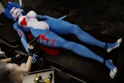 2026 absurd_res abuse anthro blood blood_from_wound blue_body bodily_fluids bound breasts canid canid_demon canine clitoris closed_eyes clothing crying cuff_(restraint) demon duo female female/female fox genitals gore handcuffed handcuffed_to_bed handcuffs handwear hellaverse hellhound helluva_boss hi_res humanoid knife knife_play krystal_(star_fox) legs_tied legwear loona_(helluva_boss) mammal metal_cuffs mikabb mythological_canine mythological_creature mythology nail_in_breast nail_in_knees nails nintendo nipples nude open_wound pain pliers restraints screwdriver stab_wound star_fox suffering tears teeth tools torture vulva white_body wound_on_arm wound_on_breast wound_on_leg wound_penetration wounded