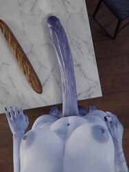 3d big_penis food futa_focus futanari nyl_widowmaker overwatch pov precum thirteen3d widowmaker