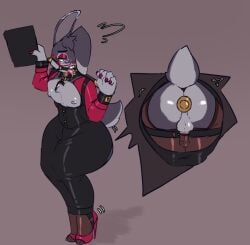 1boy 2024 2d 5_fingers anal anthro ass balls biped bodily_fluids bondage bound buckteeth butt_shot buttplug buttplug_in_ass buttplug_insertion chest_tuft clothed clothed_anthro clothed_male clothing collar collar_tag color colored_nails corset crossdressing crossdressing_male cuff_(restraint) cutaway digital_media_(artwork) drooling emanata eyeshadow eyewear femboy femboy_only fingers footwear full_color fur gag gagged genitals glasses half-closed_eyes halter harness_gag harness_ring_gag head_tuft hi_res high_heels holding_object humanoid_genitalia humanoid_hands humanoid_penis lagomorph legs_together leporid lingerie long_ears looking_aside low-angle_view lrks makeup male male_anthro male_only mammal nails narrowed_eyes nipples oat_(lrks) object_in_ass one_eye_obstructed open_mouth open_mouth_gag original original_character penetration penis plug_(sex_toy) plug_insertion rabbit restraints ring_gag saliva scut_tail sex_toy sex_toy_in_ass sex_toy_insertion shoes short_tail simple_background solo standing tail teeth thick_thighs tongue tongue_out topwear tuft wearing_glasses worm's-eye_view wrist_cuffs