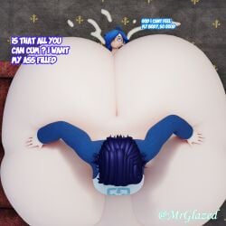 3d ass_slam big_ass bottom_heavy cum cumming futanari giant_ass giantess huge_ass huge_thighs hung_bottom hyper hyper_ass laying_down living_room mrglazed naked nude oc on_top sex size_difference smg4 tari_(smg4) thick_thighs