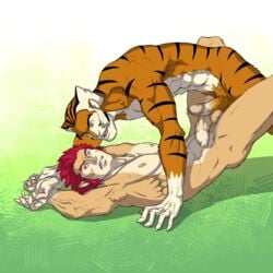 anthro feline fur furry gay lion lion-o male penis thundercats thundercats_2011 tiger tygra uncut yaoi