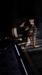 1girls 3d 3d_(artwork) cd_projekt_red cigarette cyberpunk_2077 dark-skinned_female dark_skin female female_focus female_only offmodelstudio panam_palmer tagme