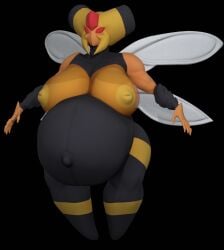 3d 3d_(artwork) bug_type flying_type naked naked_female nude nude_female pokemon pokemon_(species) pokemon_dppt pregnancy pregnant pregnant_anthro pregnant_belly pregnant_female queen_bee vespiquen