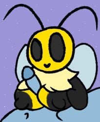 antennae_(anatomy) anthro arthropod bee breast_play breasts bug_fables duo female fluffy fluffy_chest gigglerwetsmackers hi_res hymenopteran insects leif_(bug_fables) male male/female moonsprout_games sex titjob vi_(bug_fables) wings