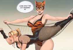 2girls ai_generated big_ass big_breasts big_thighs birds_of_prey black_canary breasts curvaceous curvy curvy_figure dc dc_comics digital_media_(artwork) dinah_lance female fishnet_legwear fishnets green_arrow_(series) hips hourglass_figure huge_ass huge_breasts huge_thighs huntress_(dc) huntress_(paula_brooks) jsa justice_league justice_society_of_america large_ass large_breasts large_thighs legs light-skinned_female light_skin mature mature_female paula_brooks phophopho slim_waist the_golden_age_(dc) thick thick_hips thick_legs thick_thighs thighs tigress_(dc) tigress_(paula_brooks) voluptuous waist wide_hips young_all-stars