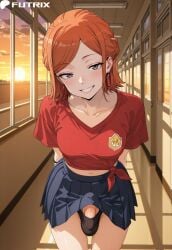 1futa ai_generated big_ass big_breasts big_dick bullying dick dickgirl erection feet futa_only futanari futrix hi_res highres naked nude original_character perineum school school_uniform schoolgirl showing_off striptease teasing thick_ass thick_thighs