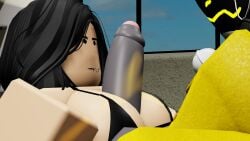 1boy 1girls 3d breasts cometrr34 hung_trap paizuri penis protogen roblox roblox_avatar robloxian self_upload tagme