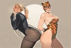 2girls ai_generated big_ass big_breasts big_thighs birds_of_prey black_canary breasts curvaceous curvy curvy_figure dc dc_comics digital_media_(artwork) dinah_lance female fishnet_legwear fishnets green_arrow_(series) hips hourglass_figure huge_ass huge_breasts huge_thighs huntress_(dc) huntress_(paula_brooks) jsa justice_league justice_society_of_america large_ass large_breasts large_thighs legs light-skinned_female light_skin mature mature_female paula_brooks phophopho slim_waist the_golden_age_(dc) thick thick_hips thick_legs thick_thighs thighs tigress_(dc) tigress_(paula_brooks) voluptuous waist wide_hips young_all-stars