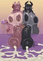 2futas big_areola big_ass big_balls big_breasts big_butt big_nipples big_penis big_thighs blush cum cumshot dickgirl flustered futanari huge_ass huge_breasts huge_cock hyper_penis lucy_(thisaccountdoesexist) marcella_(abitrandom) nanokindred nanovexx nipple_piercing sandwich_position sandwiched steam steaming_body sweat sweating veiny_penis