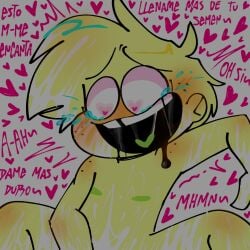 1boy blush blushing_male broz_boyz broz_boyz_go chibi crying crying_with_eyes_open cum handjob heart-shaped_pupils hearts_around_head horny horny_male masturbating masturbation moan moaning_in_pleasure naked naked_male oc ocs original_character original_characters saliva semen spanish_dialogue spanish_text text touching_penis touching_self trembling_for_pleasure zlayway_(miles)