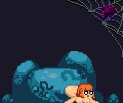 animated anonghoulie edited female_prey monster monster_on_female pixel_art slime spider spider_web tagme tentacle vore