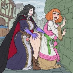 ai_generated female femdom fire_emblem fire_emblem:_genealogy_of_the_holy_war futanari hilda_(fire_emblem) lana_(fire_emblem) milf stylized