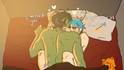 2d 2d_(gorillaz) 2doc gentle_sex gorillaz longing_eyes making_love morning_sex murdoc murdoc_niccals sunrise