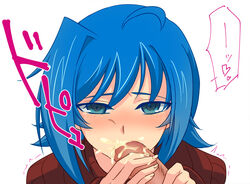 2boys aichi_sendo blush cardfight!!_vanguard cheek_bulge cum cum_in_mouth femboy gay girly oral tagme yaoi