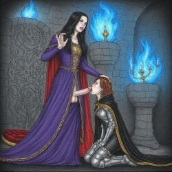 ai_generated aida_(fire_emblem) female femdom fire_emblem fire_emblem:_genealogy_of_the_holy_war futanari hilda_(fire_emblem) milf stylized