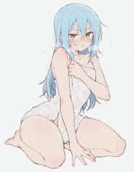 ai_generated femboy heavy_breathing kneeling looking_at_viewer meupfem naked_towel naughty_face otoko_no_ko rimuru_tempest sissy sitting sweat sweatdrop sweating sweaty tagme towel yaoi