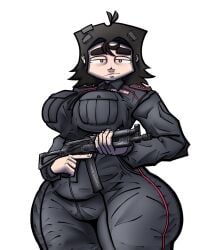 1girls armored_female big_ass big_breasts original_character russian russian_female snork760 thick_ass thick_thighs weapon