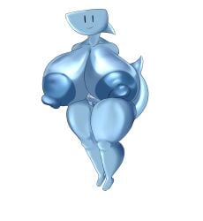 anthro ass big_ass big_breasts breasts female little_shark_(my_little_shark) my_little_shark shark warma