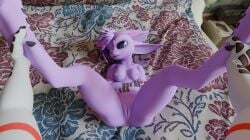 16:9 3d_(artwork) 4_ears ana_york anthro ass avali avian bed bird blender_(artwork) blender_cycles_(artwork) bodily_fluids breasts claws digital_media_(artwork) duo female furniture genital_fluids genitals hair hi_res holding_both_legs holding_legs_open kita'vali kwoyak looking_at_viewer lying lying_on_bed medium_breasts multi_ear nipples nude on_back on_bed small_butt smile smiling_at_viewer smirk smirking_at_viewer solo spread_legs spreading vulva widescreen