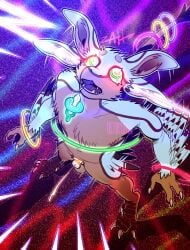 0ct0m0n0 4_ears abdl abstract_background anthro arm_feathers arm_tuft avali balls black_tongue blue_body blue_feathers blue_fur chastity_cage chastity_device feathered_wings feathers fur genitals green_eyes grey_balls grey_body grey_fur hi_res male male_anthro motion_lines multi_ear nude open_mouth pacifier shoulder_tuft solo standing tongue tuft unusual_eyes wearing_chastity_cage wearing_chastity_device wings yellow_eyes