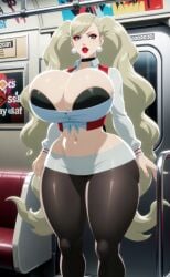1girls 3d ai ai_art ai_generated ann_takamaki annon bimbo bimbofied cleavage female female_only gigantic_breasts grok huge_breasts human persona revealing_clothes skimpy standing