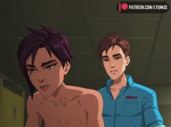 1boy 1girls animated dispatch_(game) invisigal lyumus nude robert_robertson sex