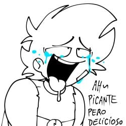 1boy bluuzick_(kevin) broz_boyz broz_boyz_go crying crying_with_eyes_open doodle text tongue_out