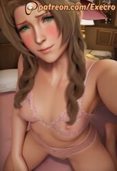 1girls 3d adorable aerith_gainsborough ai_assisted ai_generated anime anime_style aroused blue_eyes blush breasts breasts_focus brown_hair cute execro female final_fantasy final_fantasy_vii final_fantasy_vii_remake green_eyes hi_res highres intimacy lingerie long_hair medium_breasts nipples novelai patreon pink_nipples pink_pussy pussy selfie selfie_pose sexy solo solo_female solo_focus square_enix taking_selfie uncensored vagina watermark