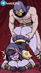 1boy 1girls big_breasts clash_royale female sex witch_(clash_royale)